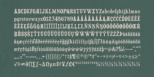 Card displaying Duality typeface in various styles