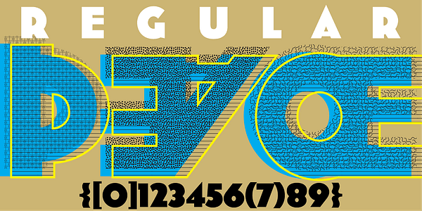 Card displaying MVB Bovine typeface in various styles