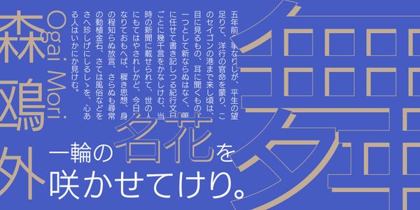 Card displaying FOT-UDKakugo Small Pr6N typeface in various styles