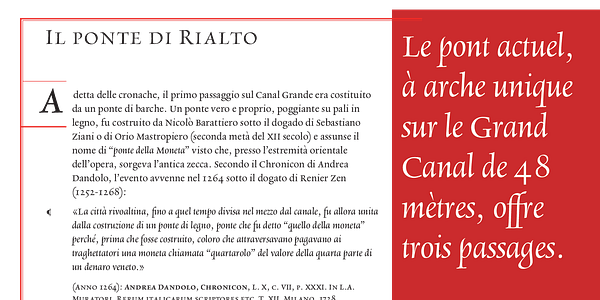 Card displaying Rialto dF typeface in various styles