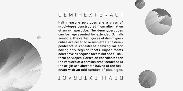 Card displaying Manifold CF typeface in various styles