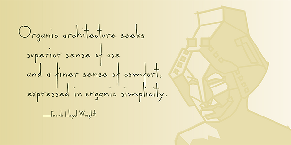 Card displaying P22 FLW Midway typeface in various styles