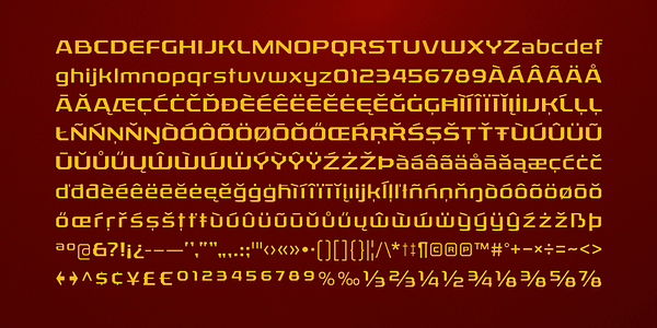 Card displaying Rexlia typeface in various styles