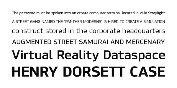 Card displaying Hackman typeface in various styles