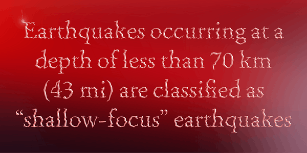 Card displaying Quake typeface in various styles