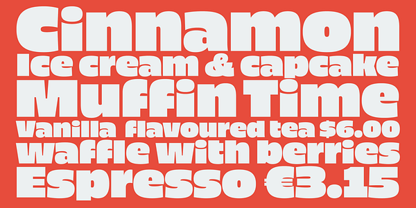 Card displaying Piepie typeface in various styles