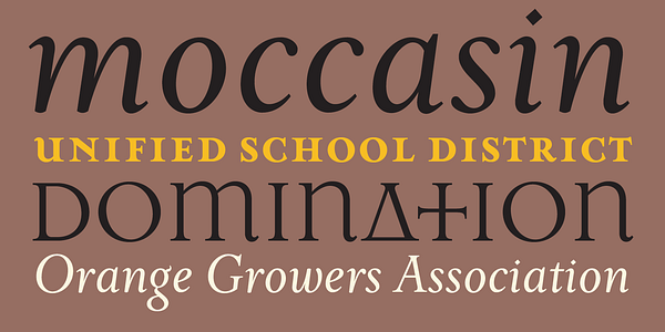 Card displaying Priori Serif typeface in various styles