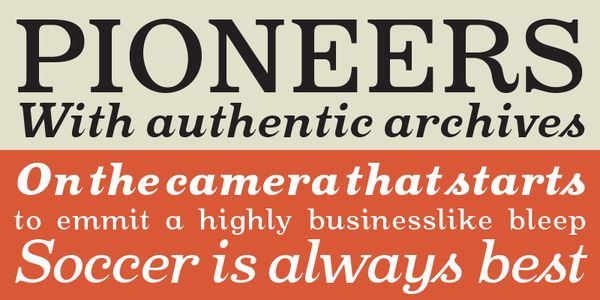 Card displaying Oxtail typeface in various styles