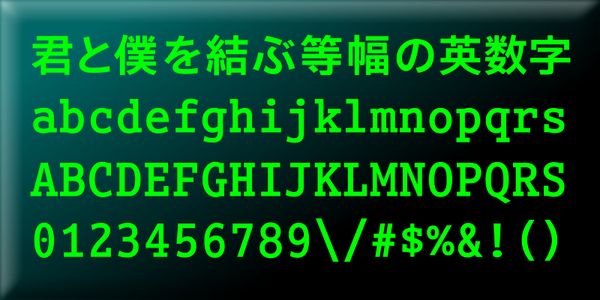 Card displaying Monopin J typeface in various styles