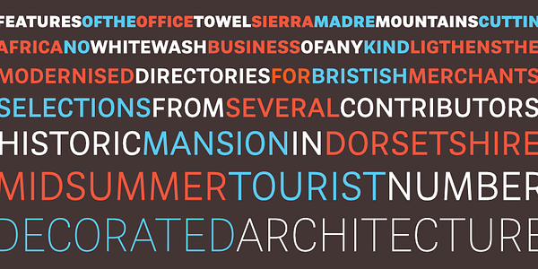 Card displaying Almanach typeface in various styles