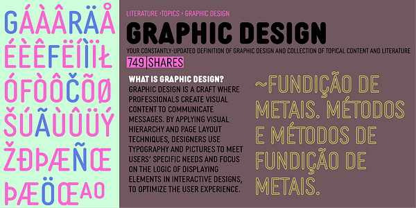 Card displaying MVB Diazo Condensed typeface in various styles