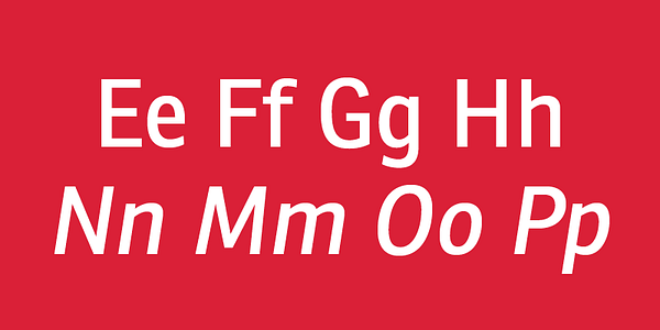 Card displaying Ronnia typeface in various styles