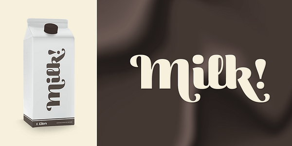 Card displaying Primot typeface in various styles