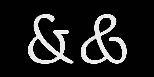 Card displaying Rooney typeface in various styles