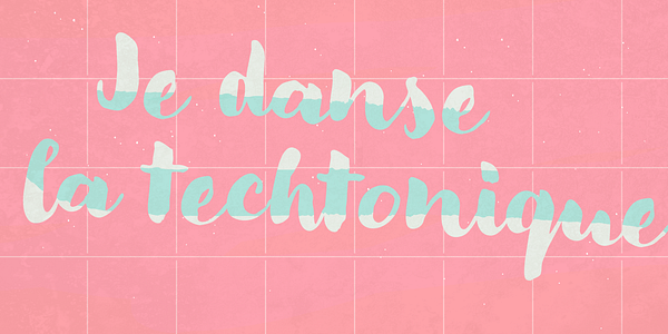 Card displaying Modern Love typeface in various styles