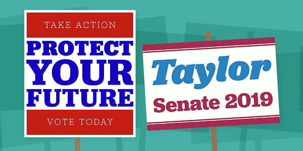 Card displaying Jubilat typeface in various styles