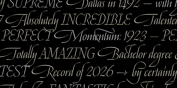 Card displaying Venganza Variable typeface in various styles