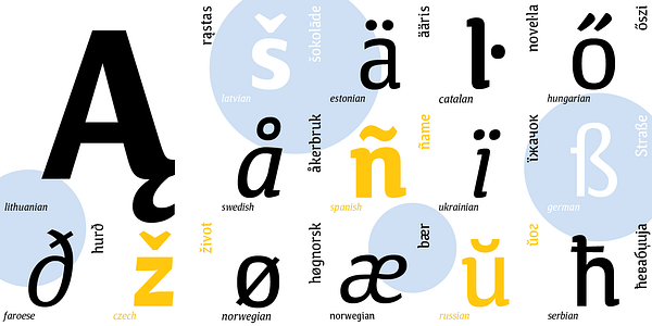 Card displaying Calendula typeface in various styles
