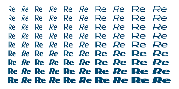 Card displaying Rotulo Variable typeface in various styles