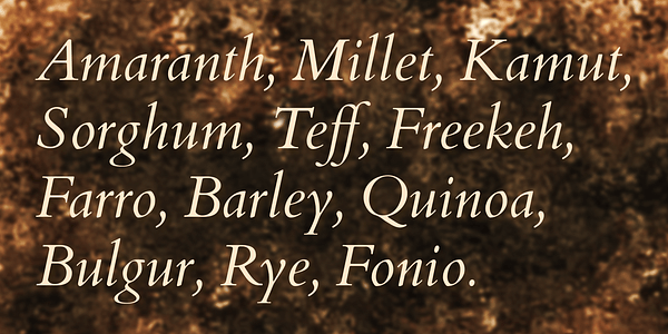 Card displaying Cardo typeface in various styles