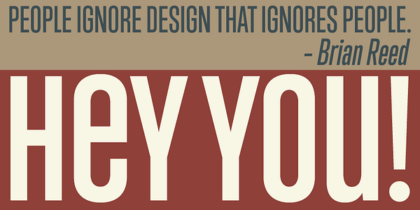 Card displaying Trump typeface in various styles