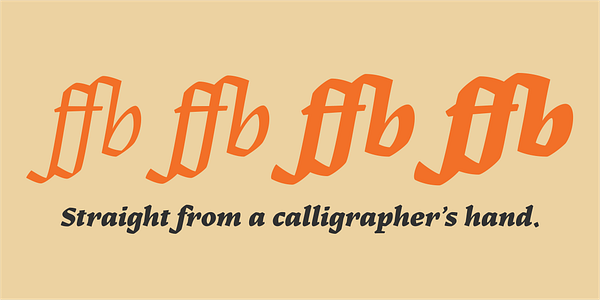 Card displaying Karol typeface in various styles