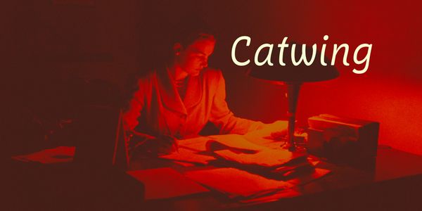 Card displaying Catwing typeface in various styles