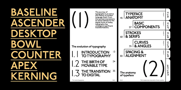 Card displaying P22 Underground typeface in various styles