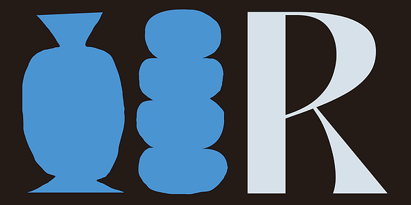 Card displaying Caesura typeface in various styles