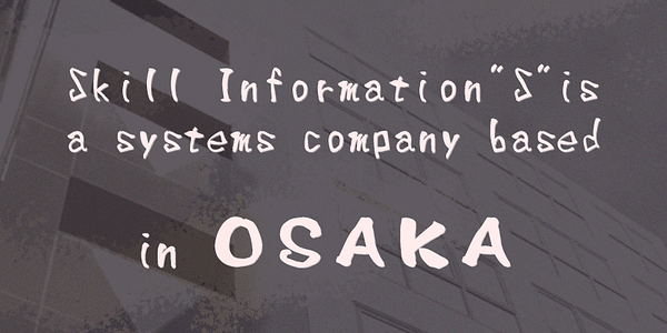 Karte mit der Schriftart SicShishigashira in verschiedenen Schnitten