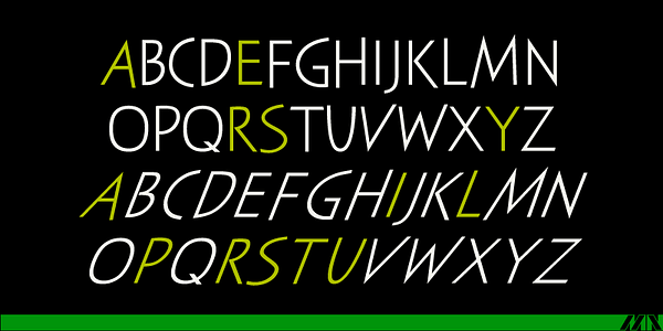 Card displaying Sayer Spiritual MN typeface in various styles