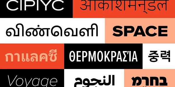 Card displaying Proxima Nova typeface in various styles