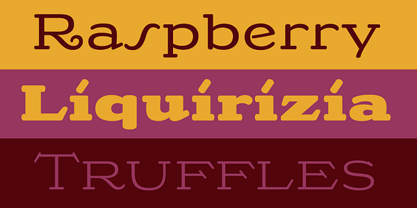 Card displaying Riquet typeface in various styles