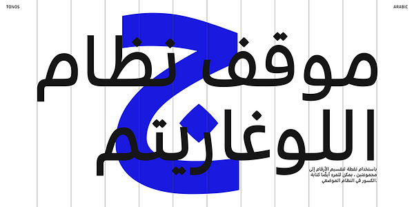 Card displaying Tonos typeface in various styles