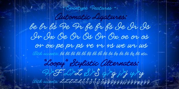 Card displaying CC Matinee Idol typeface in various styles