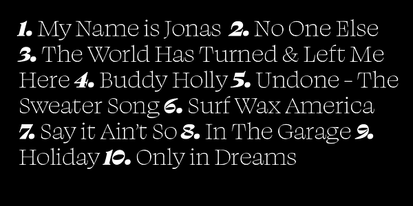 Card displaying Swear Text typeface in various styles