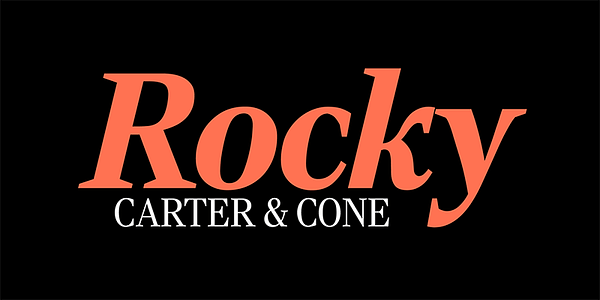 Ȯ_[Dpg] Card displaying Rocky typeface in various styles_Ȯ