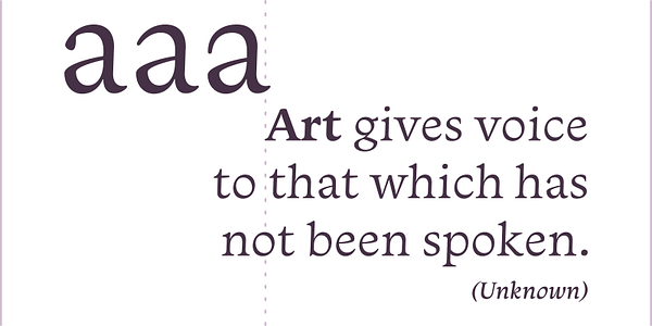 Card displaying Monarcha typeface in various styles