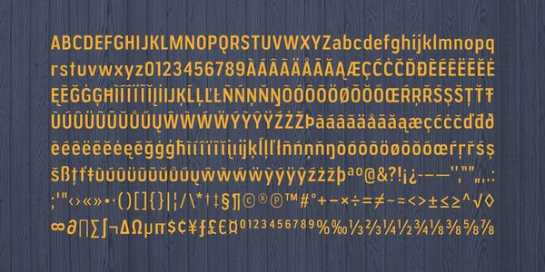 Card displaying Jesaya typeface in various styles