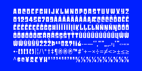 Card displaying Gyparody typeface in various styles