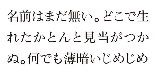 Card displaying VDL-V7Mincho typeface in various styles