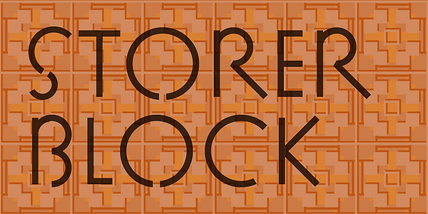 Card displaying P22 FLW Exhibition typeface in various styles