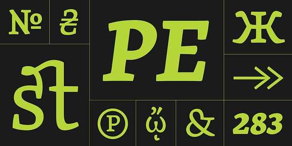 Card displaying Skolar PE Variable typeface in various styles