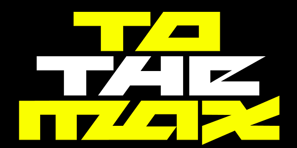 Card displaying Megavolt typeface in various styles