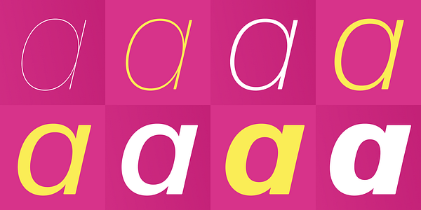 Card displaying Forma DJR Mono typeface in various styles