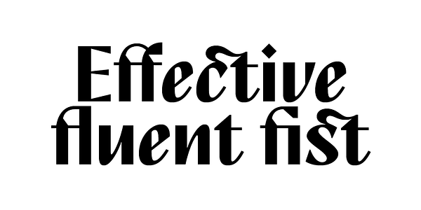 Tarjeta con el tipo de letra TT Nooks Script en varios estilos