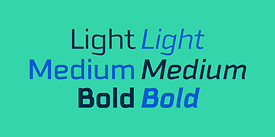 Card displaying Downtempo typeface in various styles