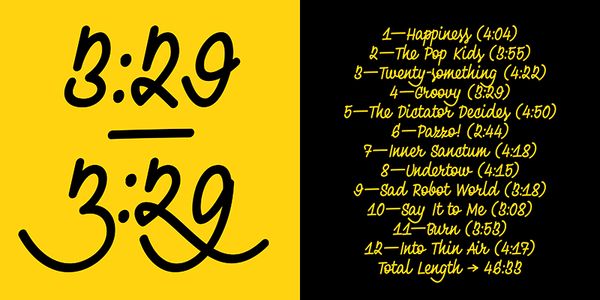 Card displaying PD Monolina typeface in various styles