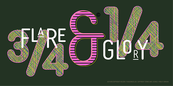 Card displaying MVB Diazo Condensed typeface in various styles