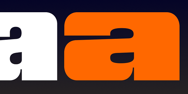 Card displaying Nickel Gothic Variable typeface in various styles